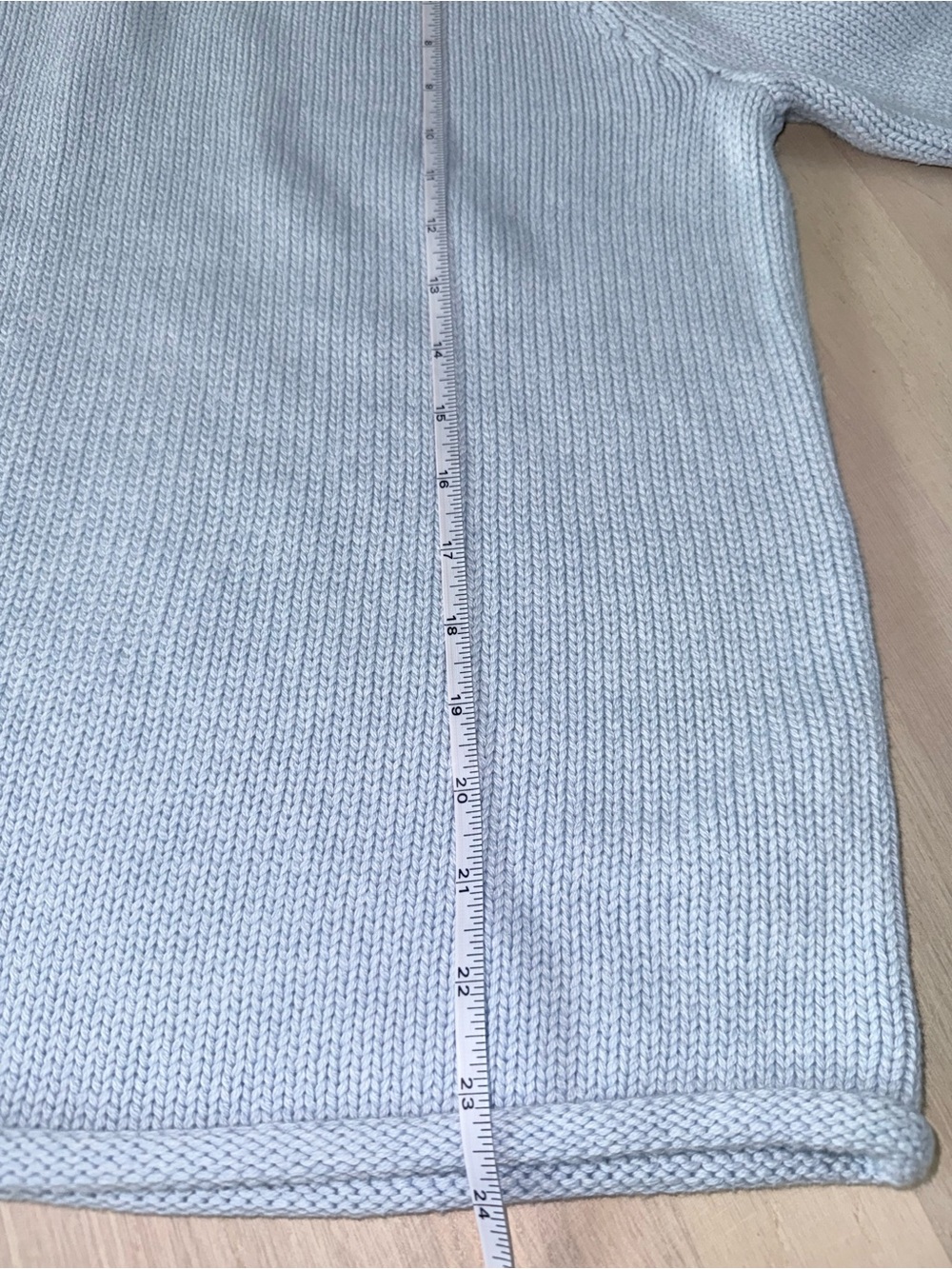 J. Crew 1988 Heather Light Blue Rollneck Trade Sweater Small Like New - Picture 5 of 8